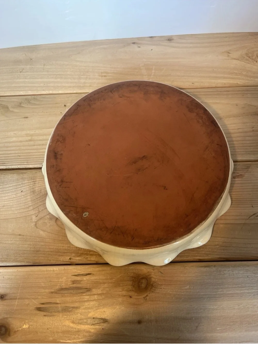 Rooster Pie Plate Dish 10” Scalloped Edge Farmhouse Cottage Core Rustic